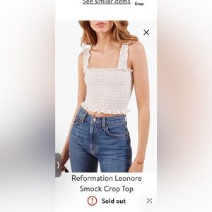 Reformation Leonore
Smock Crop Top
